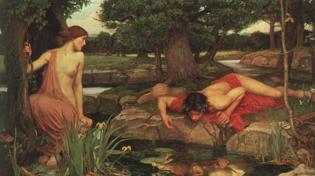 John William Waterhouse, Echo and Narcissus. Public domain reproduction via Wikimedia Commons; museum source: Walker Art Gallery / National Museums Liverpool.